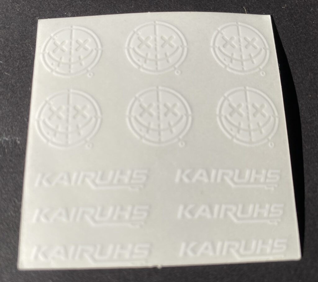 Kairuhs Sticker Sheet – White Decals (Clear Background)